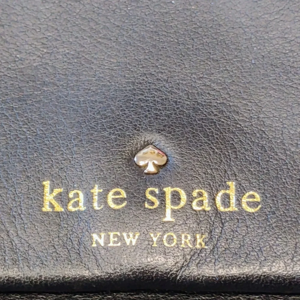 Kate Spade New York Black Leather Crossbody Shoulder Bag Designer Minimalistic